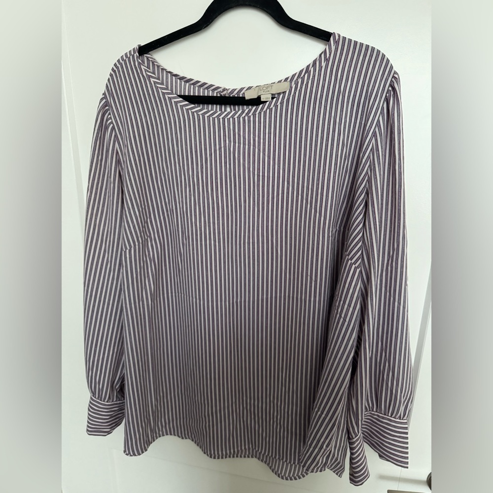 Striped work blouse
